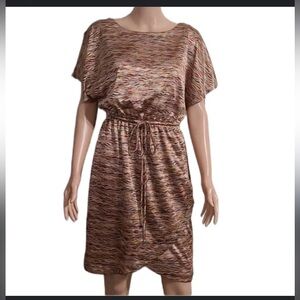 London Times dolman sleeve tie waist dress